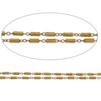 Brass Chain, gold color plated, 5*2mm 