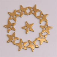 Brass Star Pendants, hollow, original color, 10mm Approx 1.2mm 