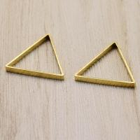 Composants de bijoux en laiton, triangle, creux, couleur originale Vendu par sac