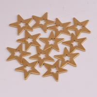 Brass Star Pendants, laiton, étoile, creux, couleur originale, 15.5mm Environ 1.2mm Vendu par sac