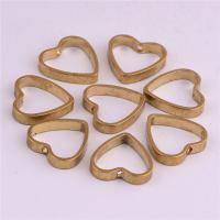 Brass Heart Pendants, hollow, original color Approx 1.5mm 