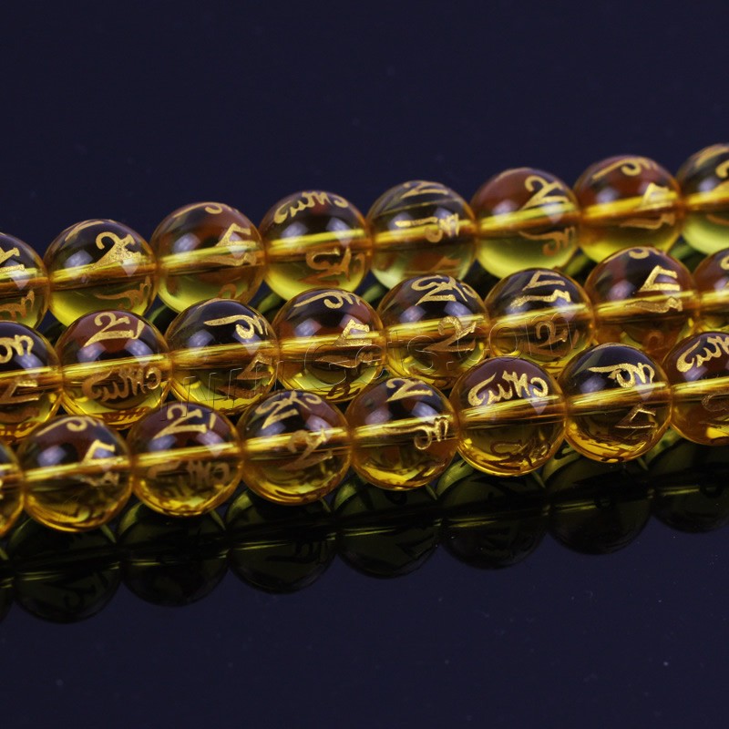 Gemischte Edelstein Perlen, rund, verschiedenen Materialien für die Wahl & verschiedene Größen vorhanden & Golddruck, Bohrung:ca. 1mm, verkauft von Strang