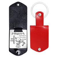 Edelstahl Schlüssel Verschluss, 304 Edelstahl, mit Leder, unisex, keine, 32x100mm, verkauft von PC