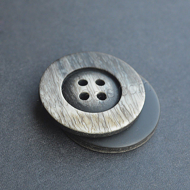 Resin Button Findings, DIY & different size for choice, grey, Sold By PC