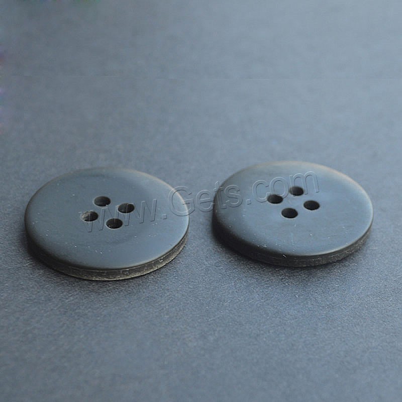 Resin Button Findings, DIY & different size for choice, grey, Sold By PC