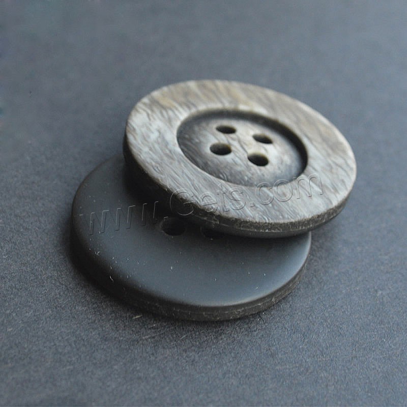 Harz Knopf Zubehöre, DIY & verschiedene Größen vorhanden, grau, verkauft von PC