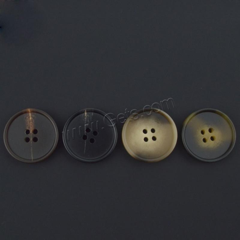 Botón de resina de 4 agujeros, diverso tamaño para la opción, más colores para la opción, Vendido por UD