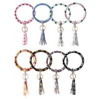 PU Leather Key Chain, with Zinc Alloy, gold color plated 80mm,100mm 