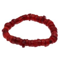 Natural Coral Bracelets, fashion jewelry & for woman, red, 9*5mm-10*5mm Approx 7.5 Inch 