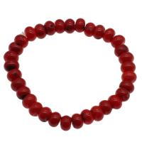Natural Coral Bracelets, fashion jewelry & for woman, red, 9*6mm Approx 7.5 Inch 