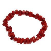 Natural Coral Bracelets, fashion jewelry & for woman, red, 9*8*6mm-11*6mm Approx 7.5 Inch 