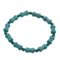 Synthetic Turquoise Bracelet, fashion jewelry & for woman, skyblue, 14*8mm Approx 7.5 Inch 