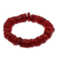Bracelets corail naturels, bijoux de mode & pour femme, rouge, 10*5mm-16*4mm Environ 7.5 pouce, Vendu par brin