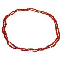 Collar de cadena suéter de Coral, Joyería & para mujer, Rojo, 5*3mm, longitud:aproximado 47.2 Inch, Vendido por Sarta