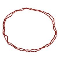 Collar de cadena suéter de Coral, Joyería & para mujer, Rojo, 4mm, longitud:aproximado 45.6 Inch, Vendido por Sarta