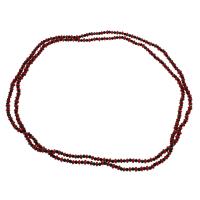 Coral Sweater Chain Necklace, with Black Agate, fashion jewelry & for woman, black and red, 5*3mm-6*3mm Approx 47.2 Inch 