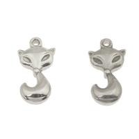 Stainless Steel Animal Pendants, Fox, original color Approx 1mm 
