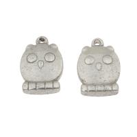Stainless Steel Animal Pendants, Owl, original color Approx 1.5mm 
