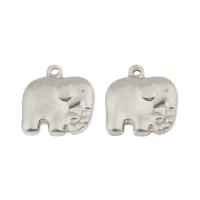 Stainless Steel Animal Pendants, Elephant, original color Approx 1mm 