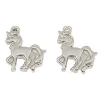 Stainless Steel Animal Pendants, Unicorn, original color Approx 2mm 