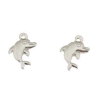 Stainless Steel Animal Pendants, Dolphin, original color Approx 2mm 