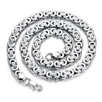 нержавеющая сталь Ожерелье цепь, ювелирные изделия моды & Мужский, Много цветов для выбора, 57cm, длина:Приблизительно 22.44 дюймовый, продается Strand