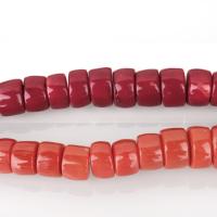 Natural Coral Beads, Column 7-10x10-16x10-16mm Approx 1mm 