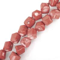 Natürliche Korallen Perlen, Koralle, Henna Rot, 12-17x14-16x12-15mm, Bohrung:ca. 1.5mm, verkauft von kg