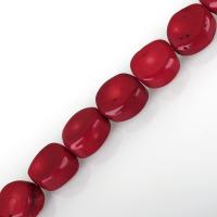 Natürliche Korallen Perlen, Koralle, rot, 8-10*10-11, Bohrung:ca. 1.5mm, verkauft von kg