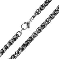 Stainless Steel Chain Necklace, fashion jewelry & byzantine chain & Unisex, original color, 5mm Approx 24.5 Inch 
