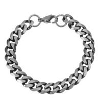 Stainless Steel Chain Bracelets, fashion jewelry & Unisex & curb chain, original color, 10.5mm Approx 34.7 Inch 