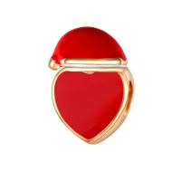 Enamel Zinc Alloy European Beads, gold color plated, red, 10-15mm Approx 4-4.5mm 
