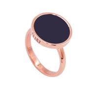 Titanium Steel Finger Ring, rose gold color plated, fashion jewelry & for woman, 16mm 