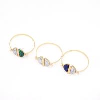 bracelet en alliage zinc à turquoise , alliage de zinc, avec turquoise & pierre gemme, bijoux de mode & différents matériaux pour le choix & pour femme Vendu par brin
