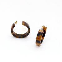 clou d'oreille acrylique, avec alliage de zinc, bijoux de mode & pour femme Vendu par paire