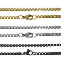Stainless Steel Chain Necklace, plated, fashion jewelry & Unisex & box chain 3mm 