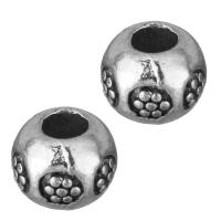 Zinc Alloy Jewelry Beads, antique silver color plated Approx 2.5mm 