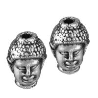 Bijoux de perles en alliage de Zinc , bouddha, Plaqué de couleur d'argent, bijoux de mode Environ 2mm, Vendu par PC