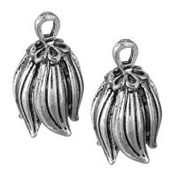 Zinc Alloy Flower Pendants, antique silver color plated, fashion jewelry Approx 