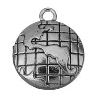 Zinc Alloy Jewelry Pendants, Globe, antique silver color plated, fashion jewelry Approx 3mm 