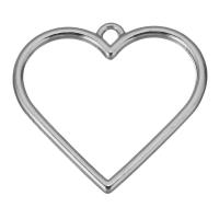 Zinc Alloy Heart Pendants, silver color plated, fashion jewelry Approx 2mm 