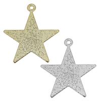 Brass Star Pendants, laiton, étoile, bijoux de mode & Haute qualité plaqué et ne fond jamais, plus de couleurs à choisir Environ 1mm, Vendu par PC