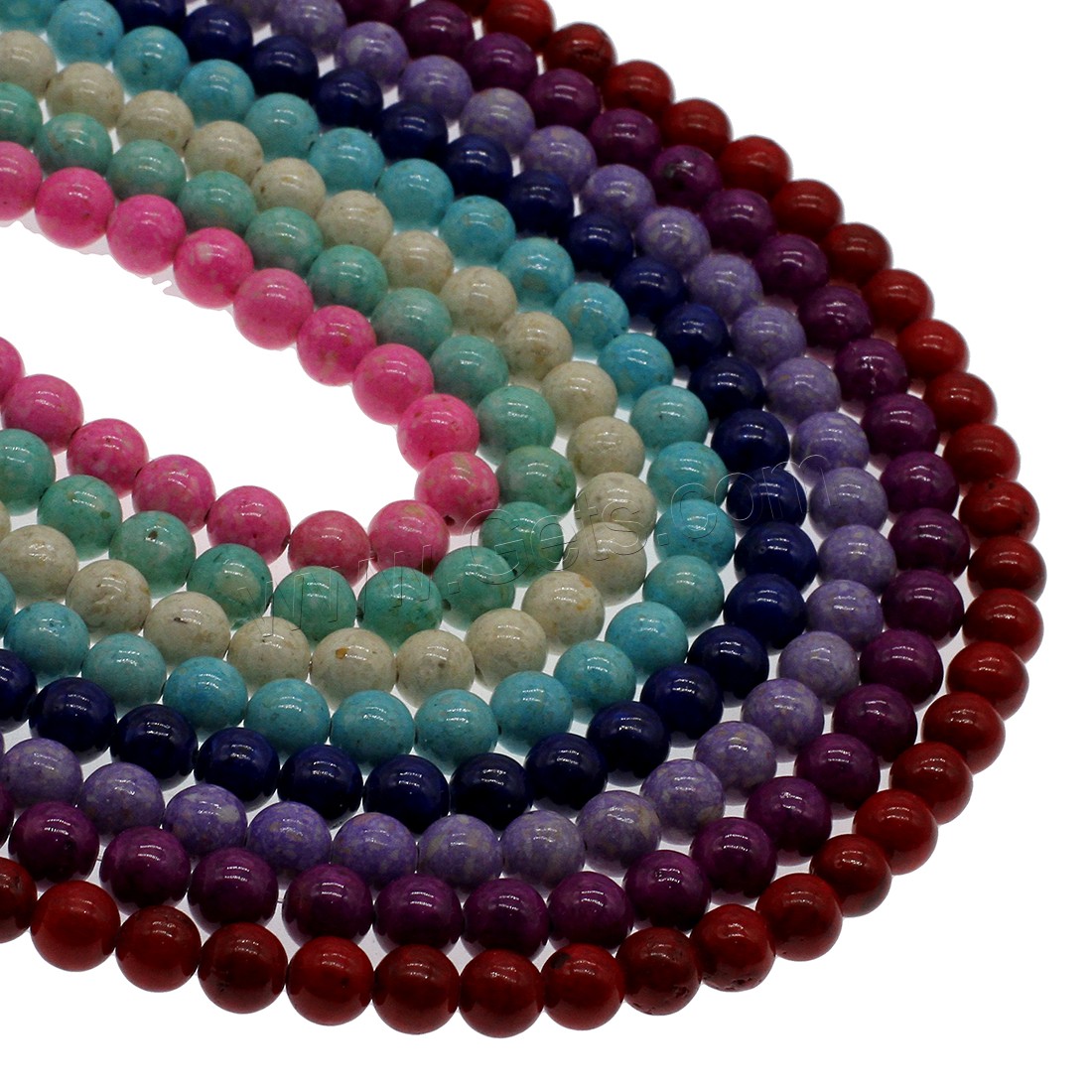 Synthetic Gemstone Beads, Round, different size for choice, more colors for choice, Hole:Approx 1mm, Sold By Strand