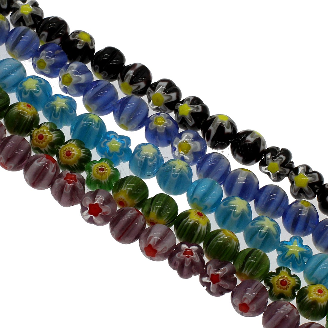 Millefiori Lampwork Beads, Round, different size for choice, more colors for choice, Hole:Approx 0.8mm, Sold By Strand