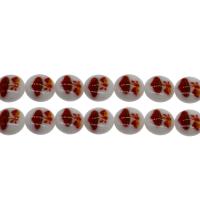 Lampwork Beads, Flat Round 10*4mm Approx 0.5mm, Approx 