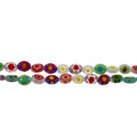 Millefiori Lampwork Beads, Flat Round, mixed pattern Approx 0.5mm, Approx 