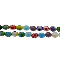 Millefiori Lampwork Beads, mixed pattern, 8*6mm Approx 0.5mm, Approx 