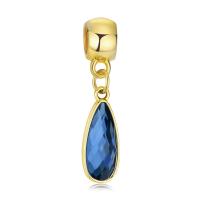 Zinc Alloy European Pendants, with Crystal, gold color plated 10-30mm Approx 4-4.5mm 