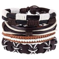 PU Leather Bracelet, with leather cord, fashion jewelry & for man, 18cm Approx 7.08 Inch 