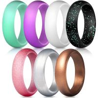 Silicone Finger Ring, 7 pieces & Unisex  5.7mm,2mm 